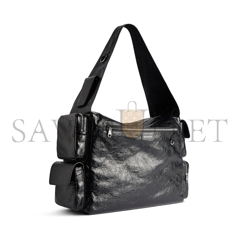 BALENCIAGA SUPERBUSY SLING BAG LARGE IN BLACK 702168210C81000 (42*29*19cm) BALENCIAGA SUPERBUSY SLING BAG LARGE IN BLACK 702168210C81000 (42*29*19cm)